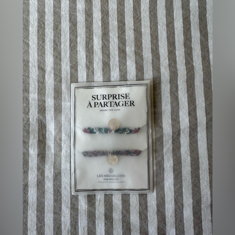 Sezane Floral Bracelet Duo NWT